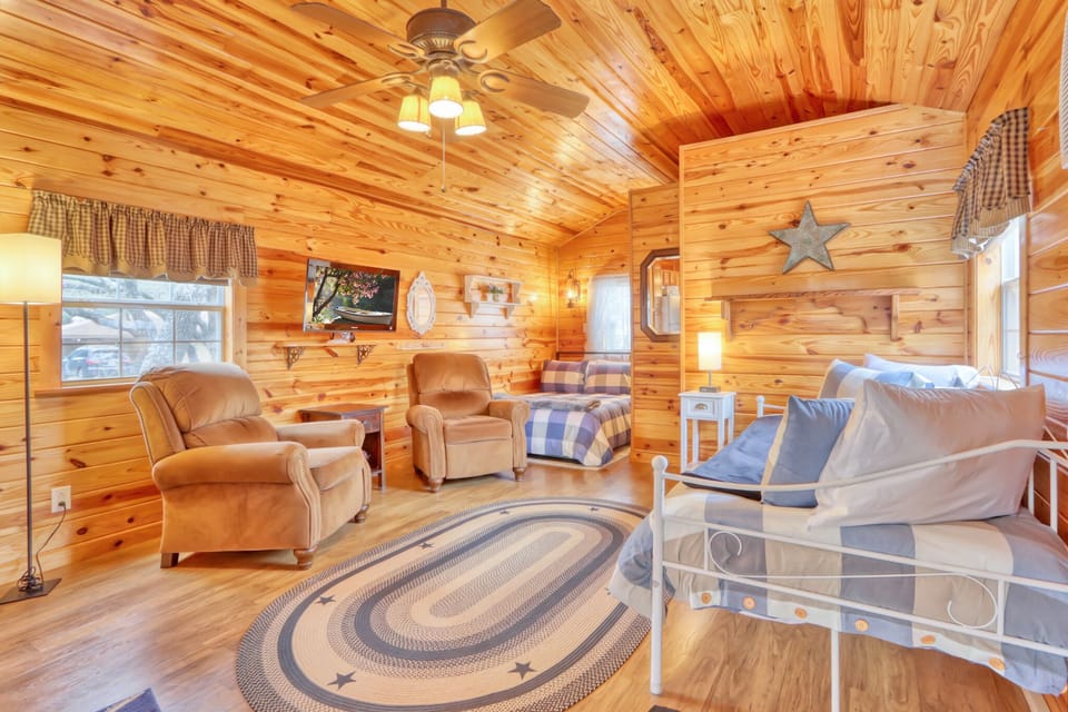 View as you walk into the cottage