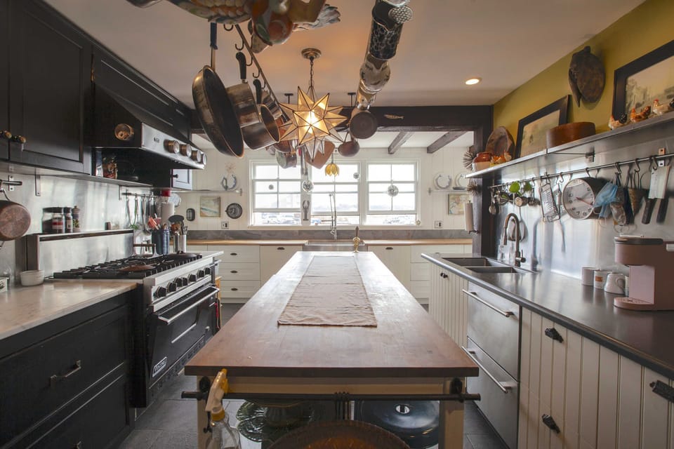 our kitchen, the best part is the view of the dock… never dull