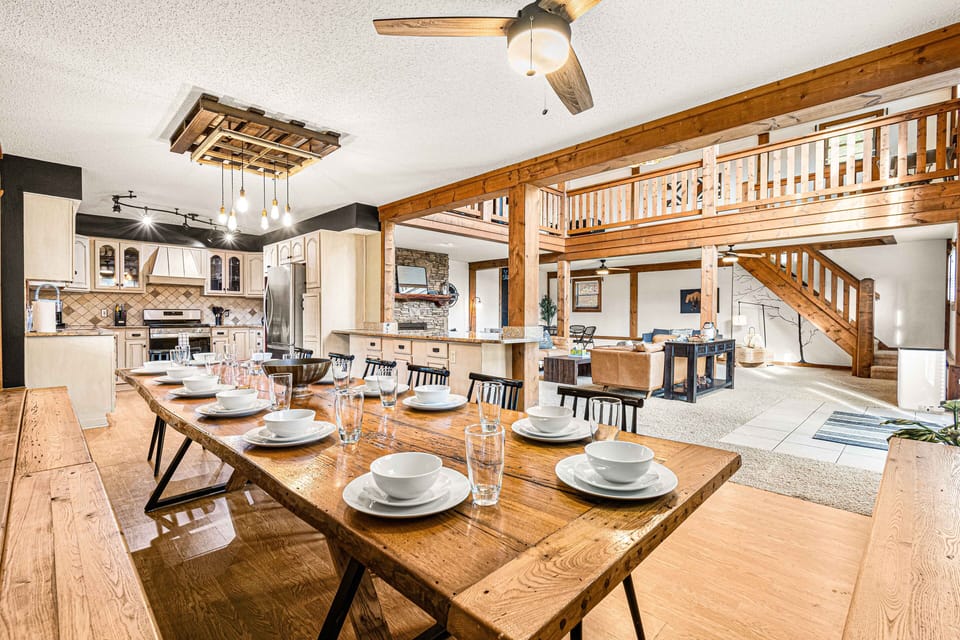 This gorgeous dining table seats 14!