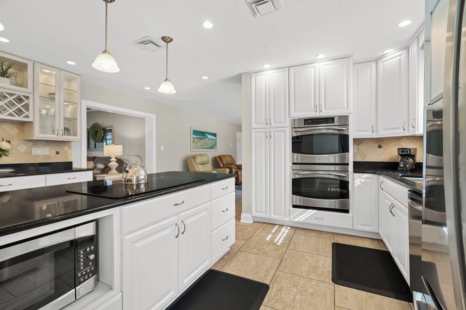 There is plenty of countertop space in the kitchen!