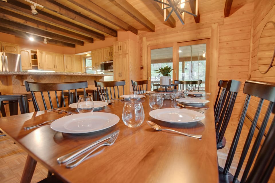This large table is perfect for meal times together or exciting game nights :)