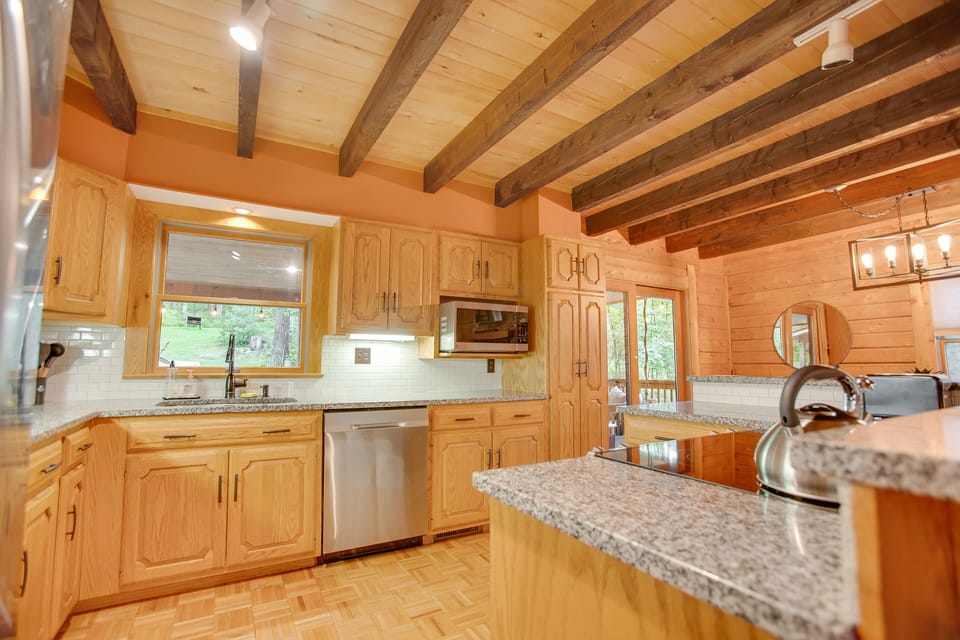 The kitchen is fully-equipped with all of your cooking and baking essentials (no food is provided).