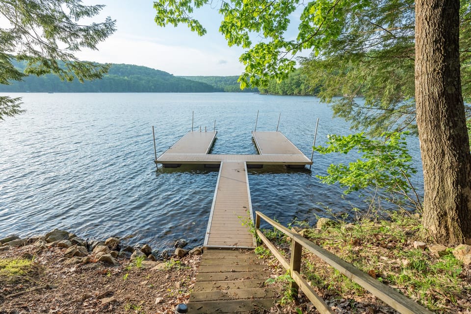 Owner keeps their boat in the middle slip. Outside slip is available to guests