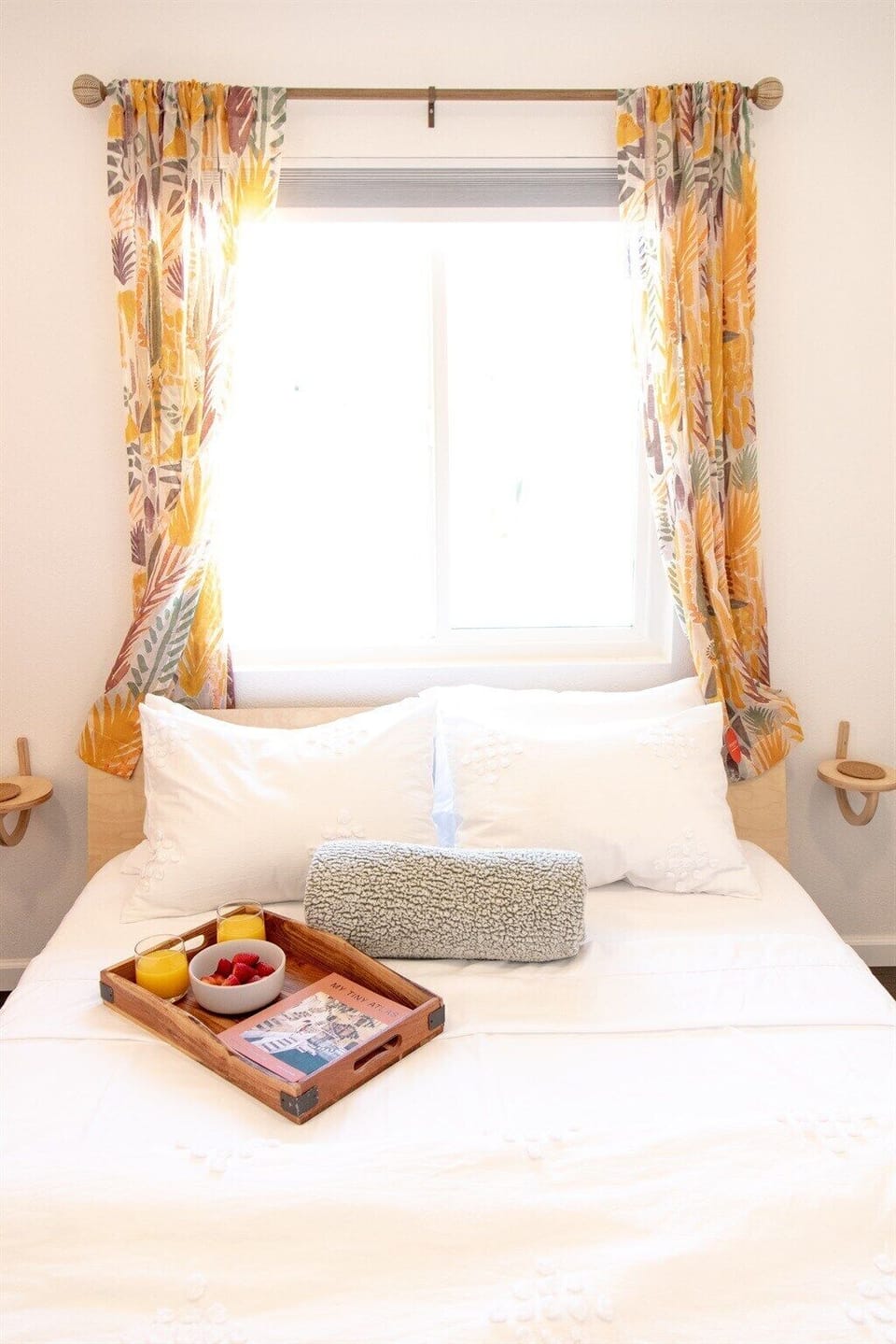 Beds you won't want to get out of, blackout shades for sleeping in or great natural light for working. 