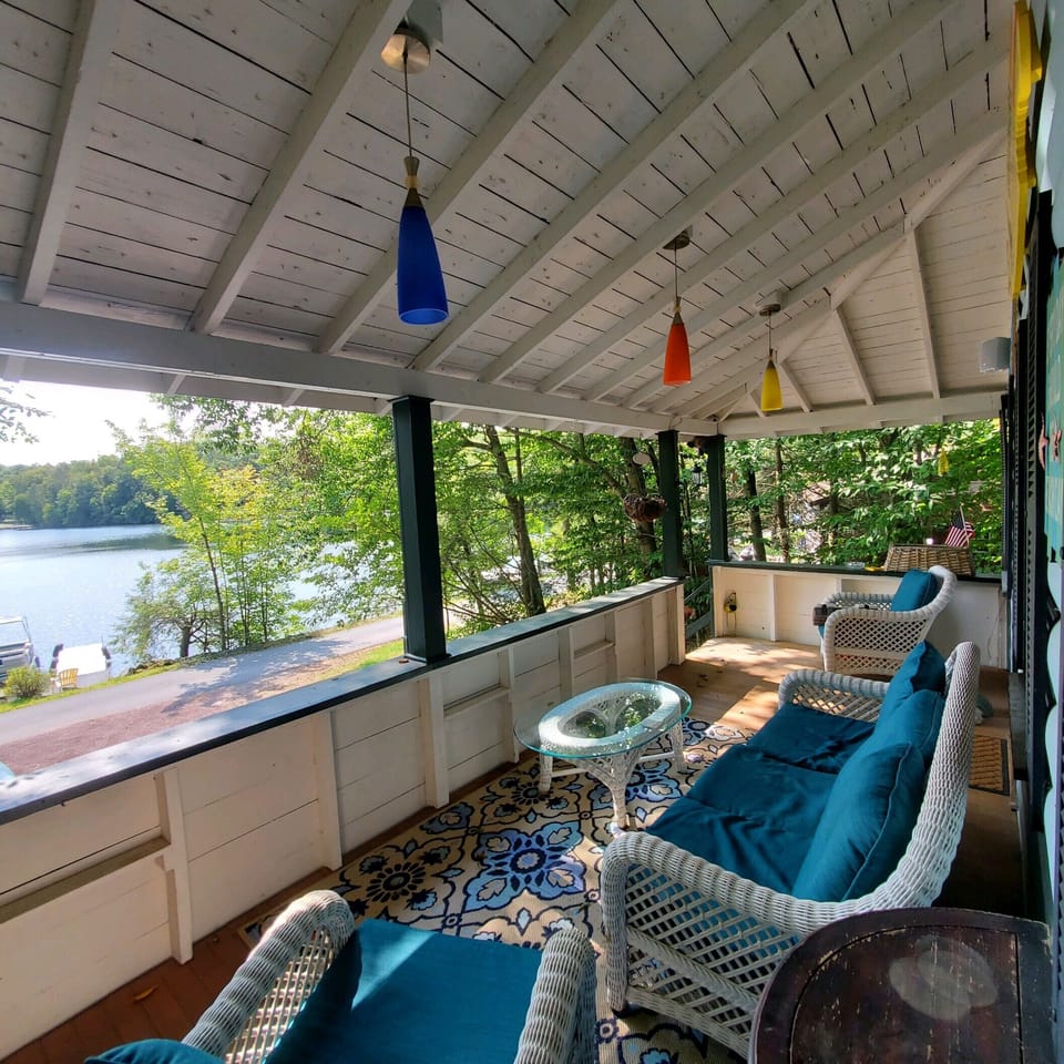 View from porch over looking White Lake 