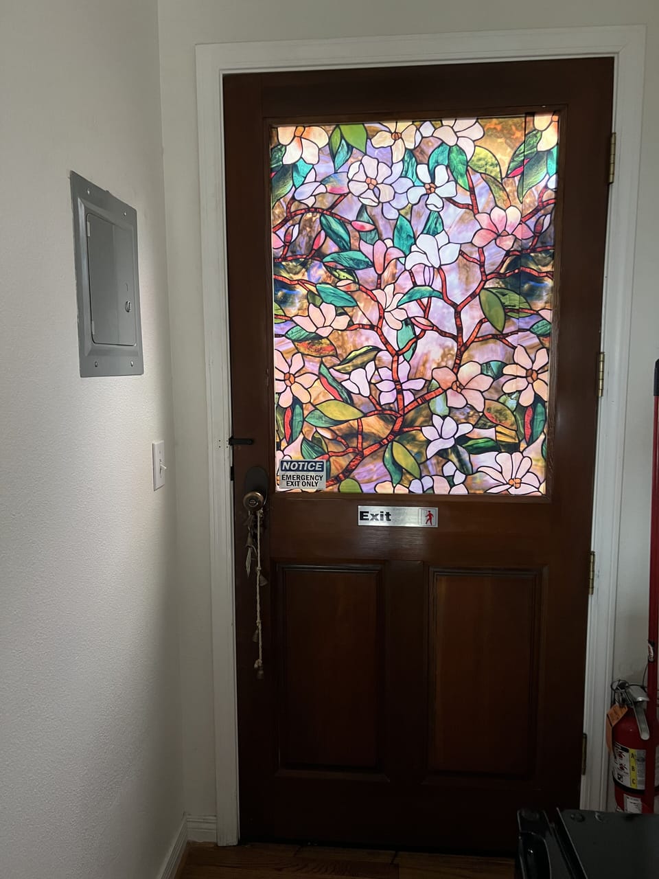 Fire exit door. 