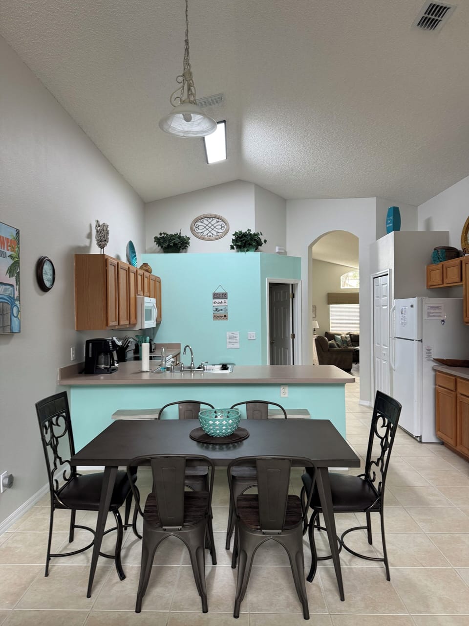Large open concept kitchen and family room area