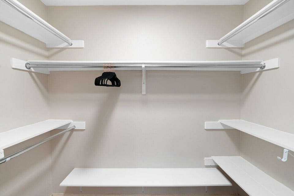 Unpack and make yourself at home with a large walk in closet 