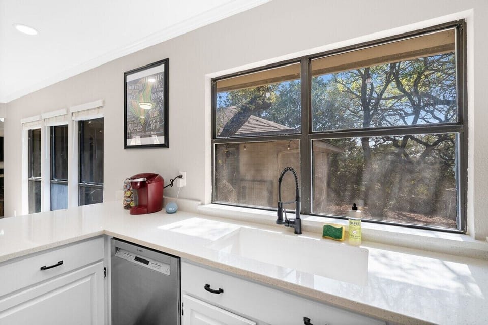 Enjoy views out onto the beautiful wooded gardens
