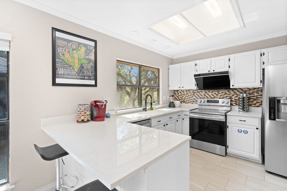 The modern kitchen comes equipped with everything you need
