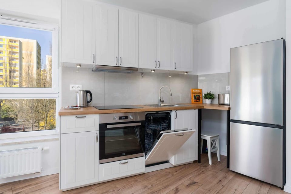 Kitchenette with dining table. 