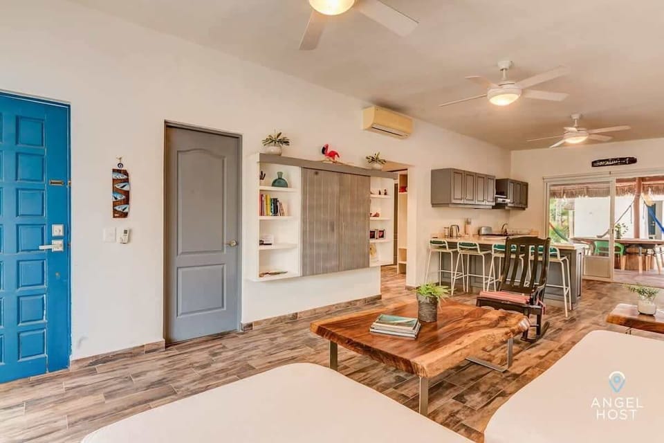 Ample living space with comfortable seating and easy flow to the kitchen.