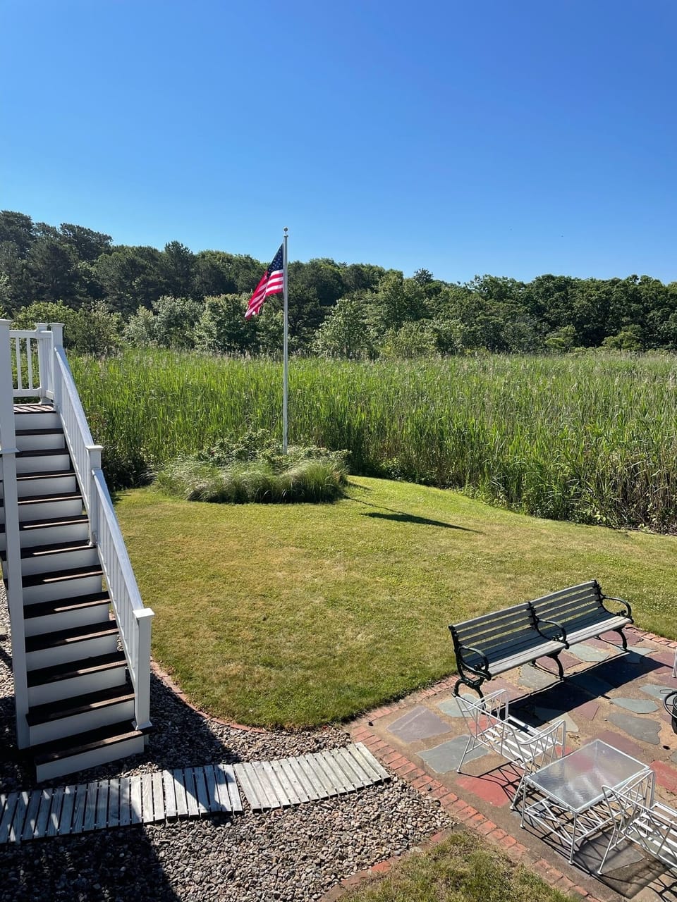 Marsh view from the deck. 