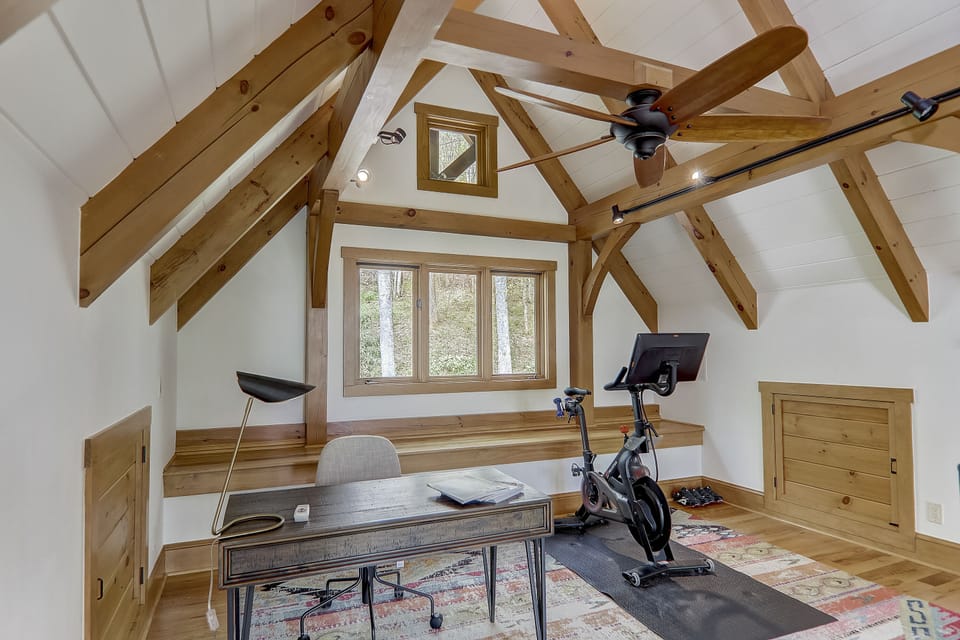 Upper Level  - Work Space and Peloton Exercise Bike