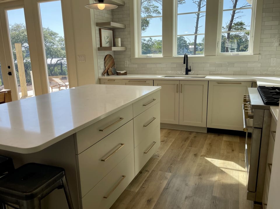 Views of the lake while you load two dishwashers 