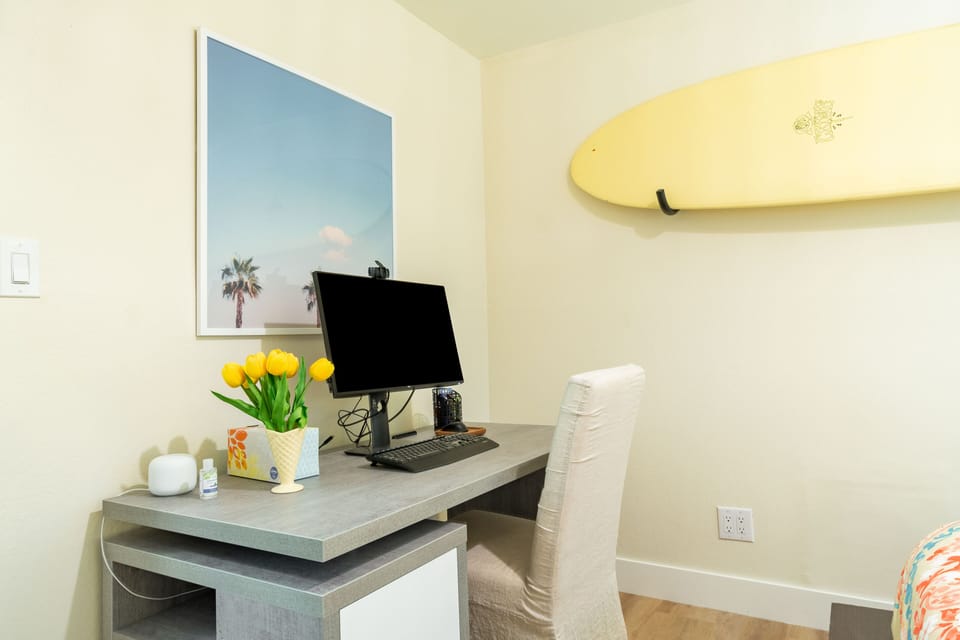 desk in bedroom