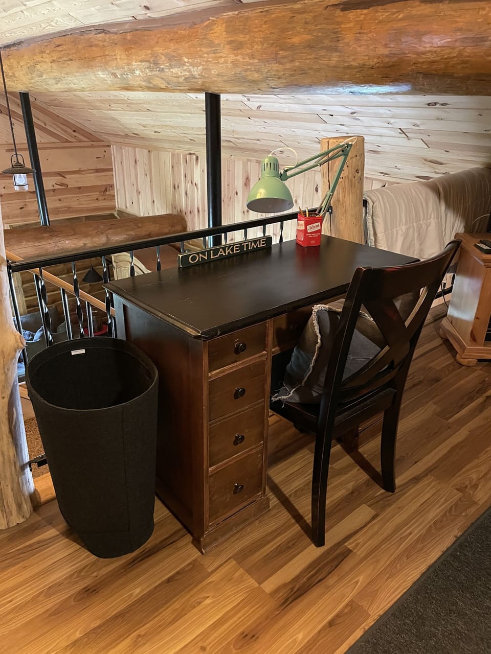 Desk in loft