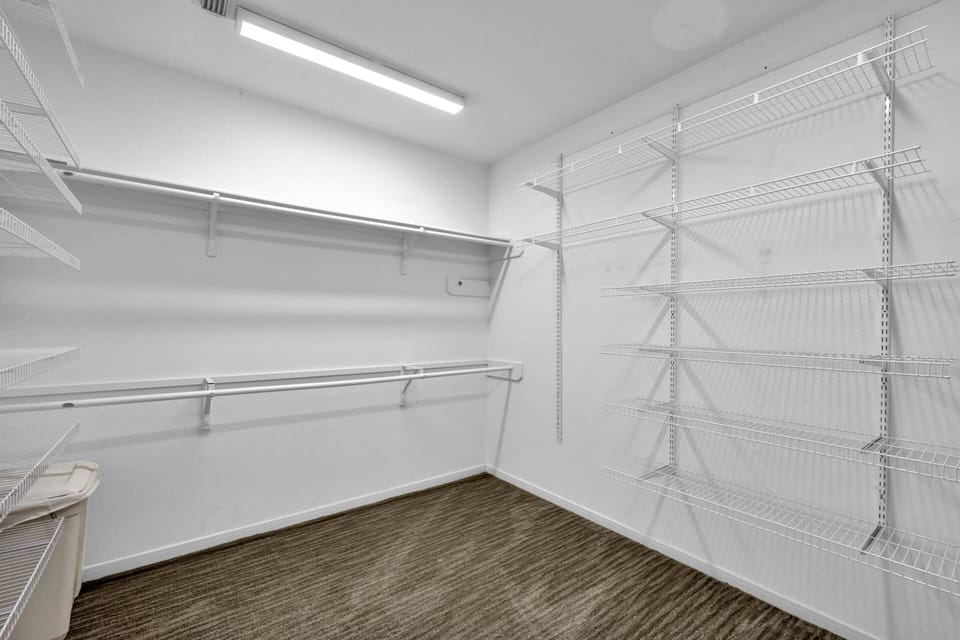 Primary bedroom closet space