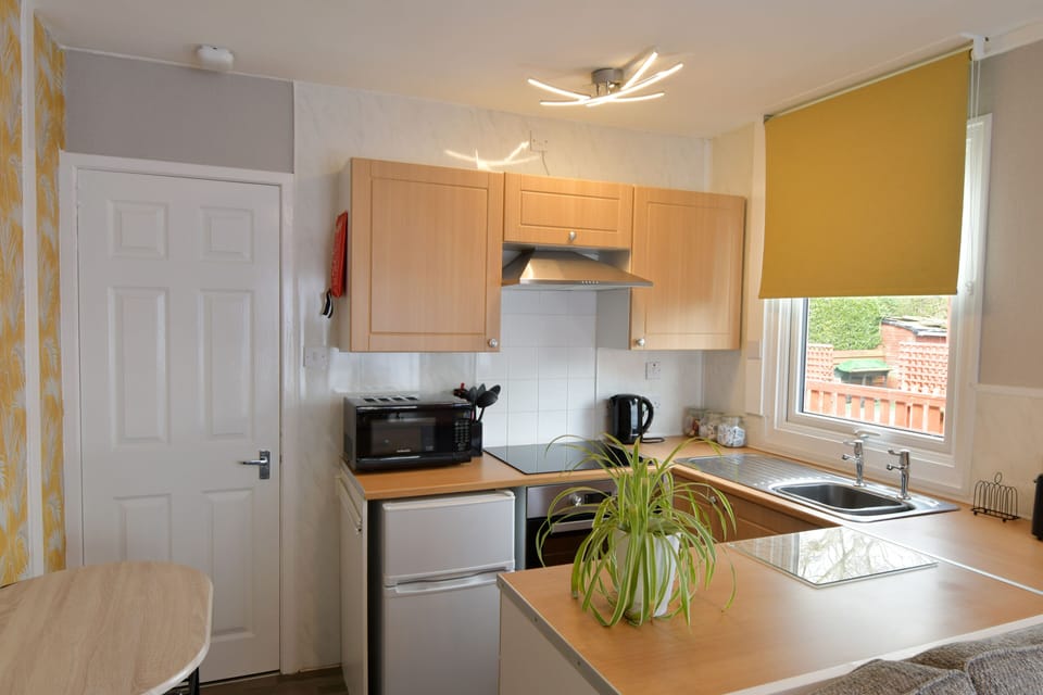 Chalet | Private kitchen | Fridge, microwave, oven, stovetop