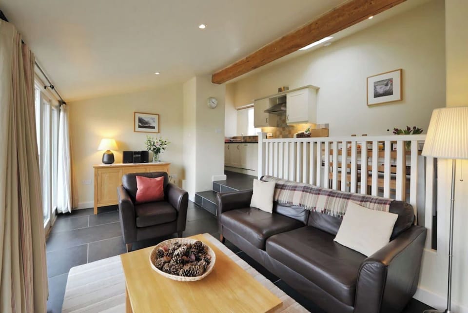 The Dairy open plan living room. Underfloor heating