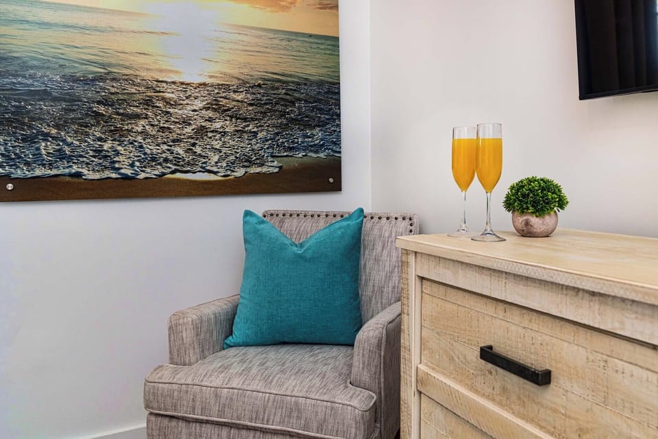 ...or curl up in this cozy chair with a good book and a mimosa.
