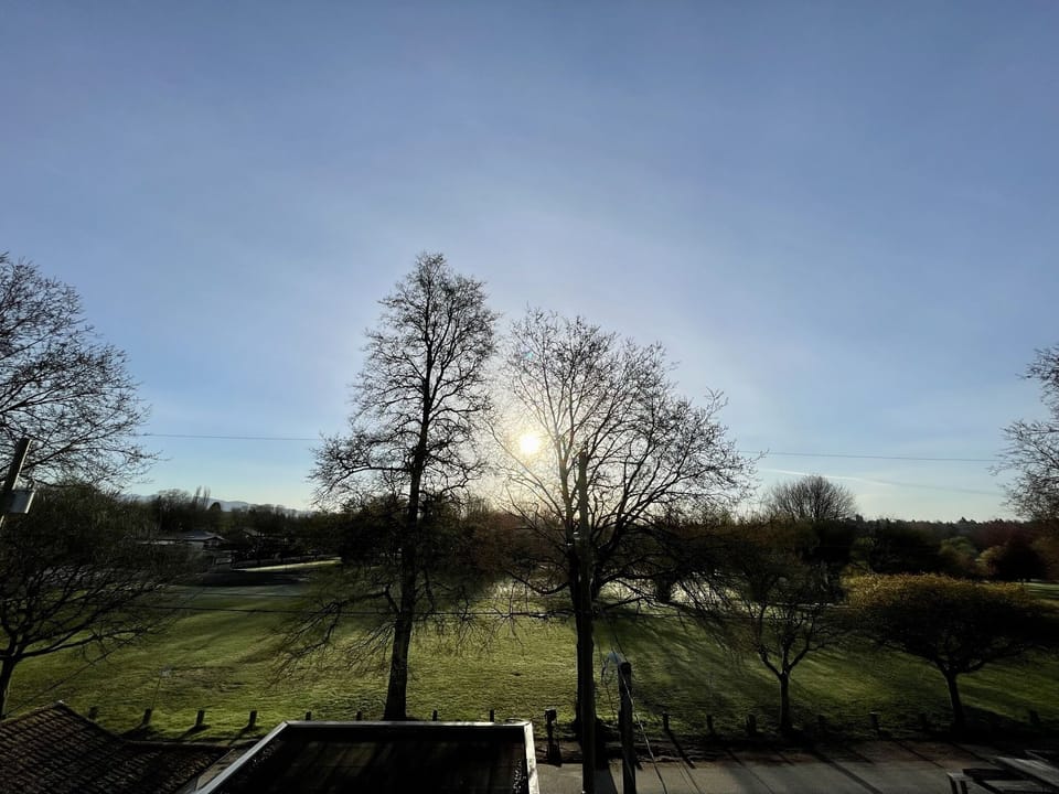 When you open the shades in the morning, this is the view that awaits you.