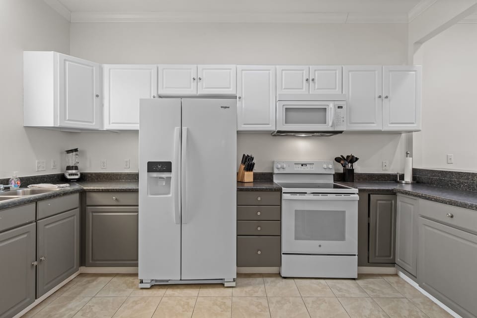 Fully stocked kitchen
