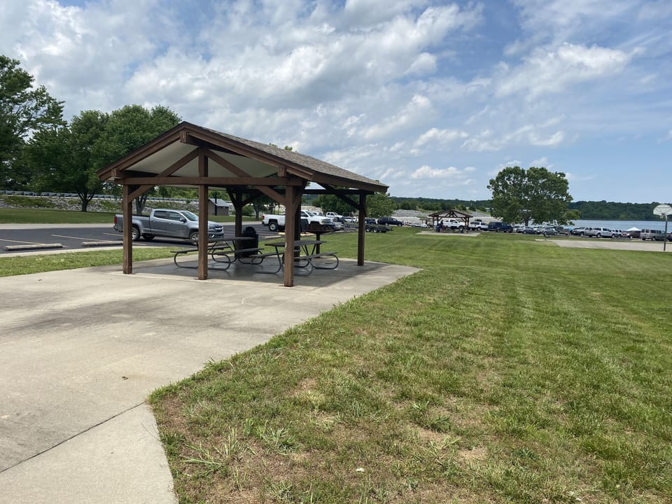 Picnic area at beach view three