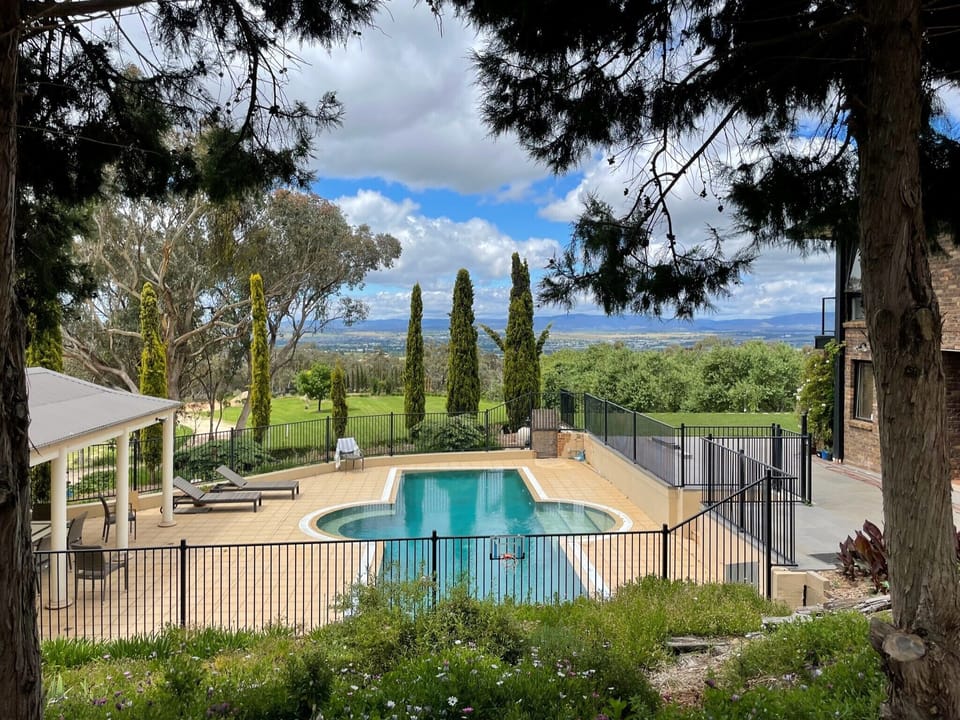 Solar heated magnesium pool