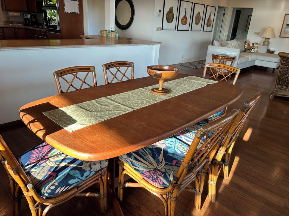 Main House Dining with new chairs.