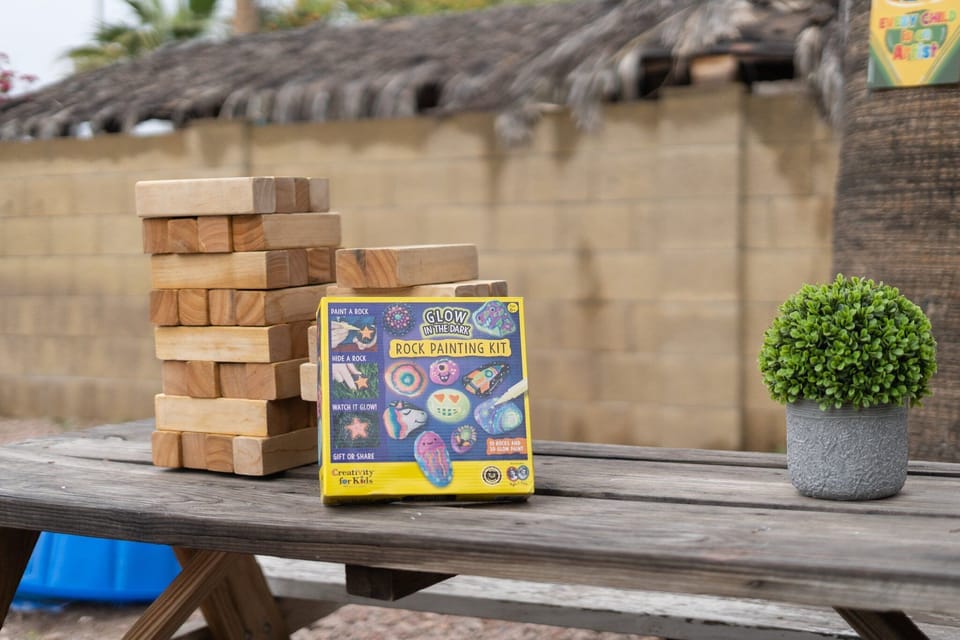 Bringing the kids? We provide arts and crafts that can be done outdoors.