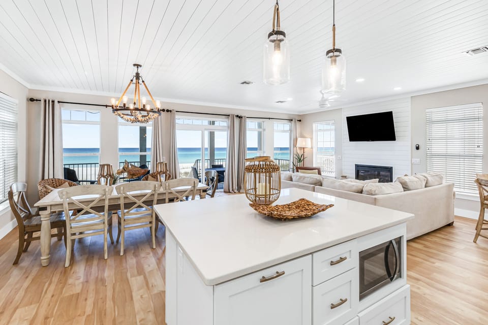 Relax in your stunning oceanfront retreat where coastal elegance meets modern comfort, complete with breathtaking sea views from every window.