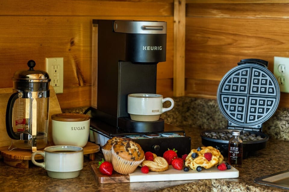 Kitchen Haven: Brew up memories with gourmet coffee, fresh treats, and a waffle maker delight!