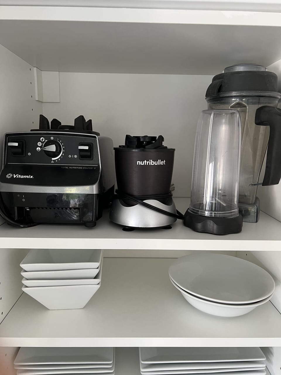 Vitamix and Nutri-bullet blenders. 
