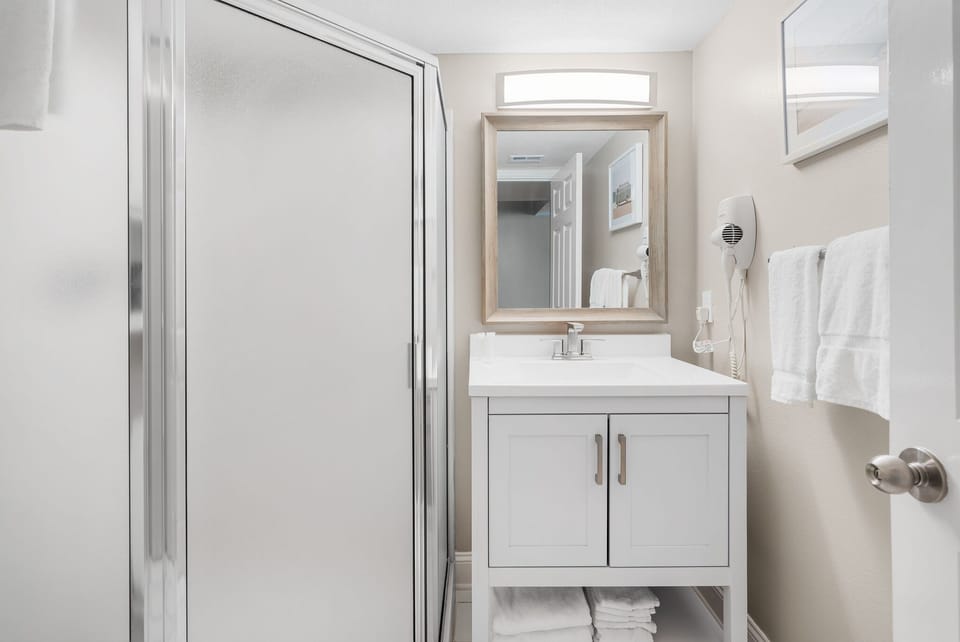 Guest bathroom with shower