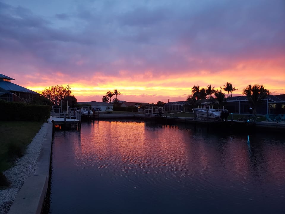 Amazing canal sunset