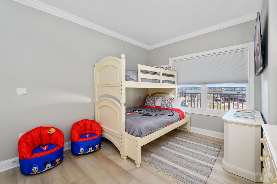 Bedroom 3 is the "Happiest Place on Earth" for your special little ones! With a Fabulous Mickey Mouse Theme and Streaming TV, this room is the perfect place for the kids to unwind while the grown-ups have a little Adult time!