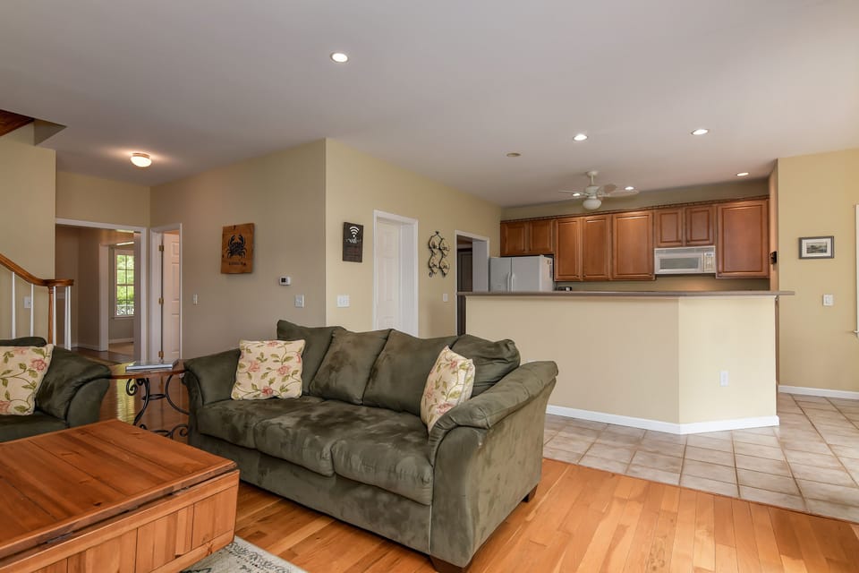 View of kitchen island   