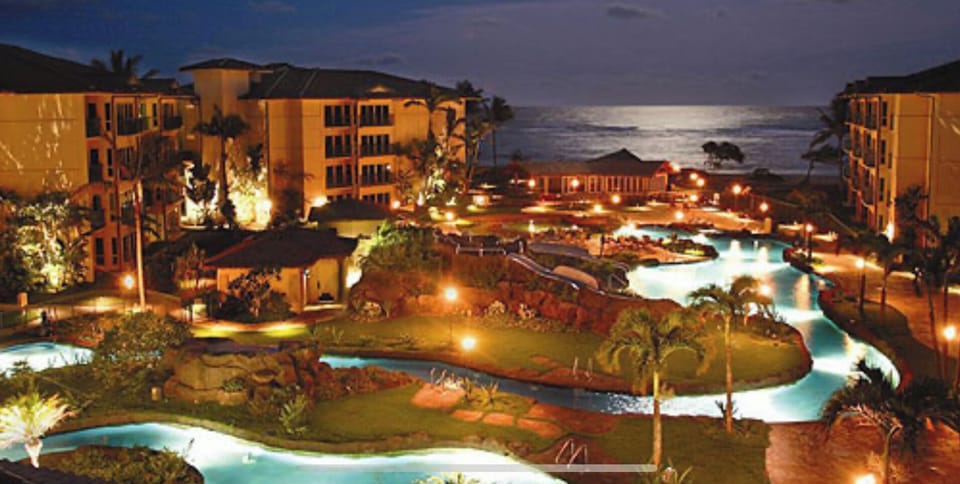 Waipouli Beach Resort at night
