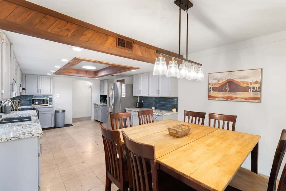 Additional dining table right in the kitchen for morning breakfast!