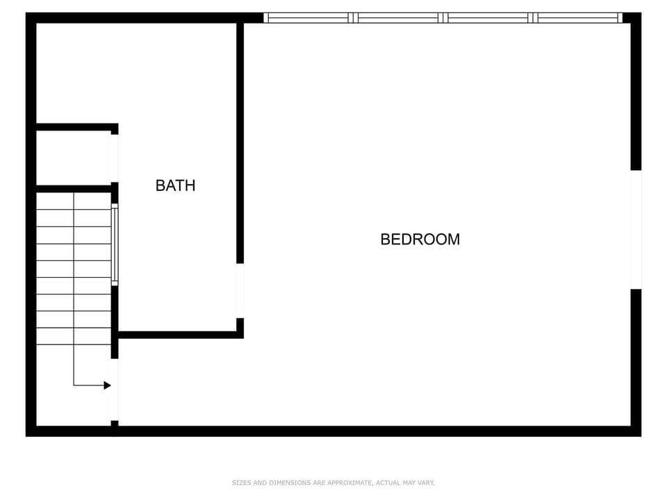 Bunk room with private en suite bath, great for kids or overflow guests