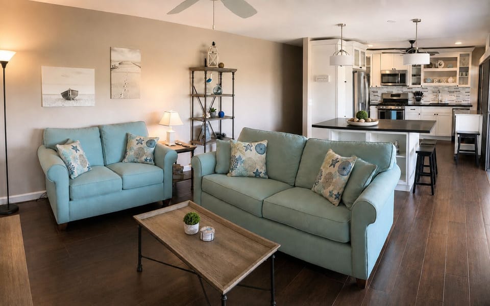 Spacious living area.  