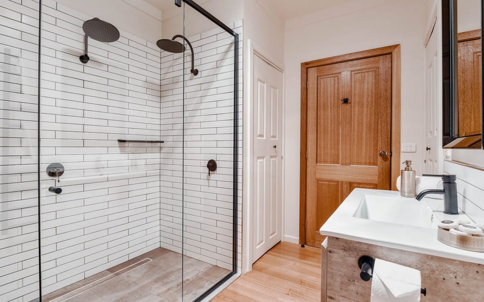 Twin rainfall shower