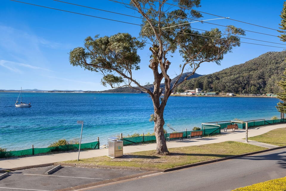 Shoal Bay Beach across the road from unit.
