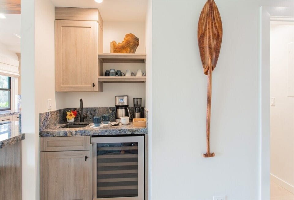 Enjoy a dedicated gourmet coffee and wine bar equipped water filtration system