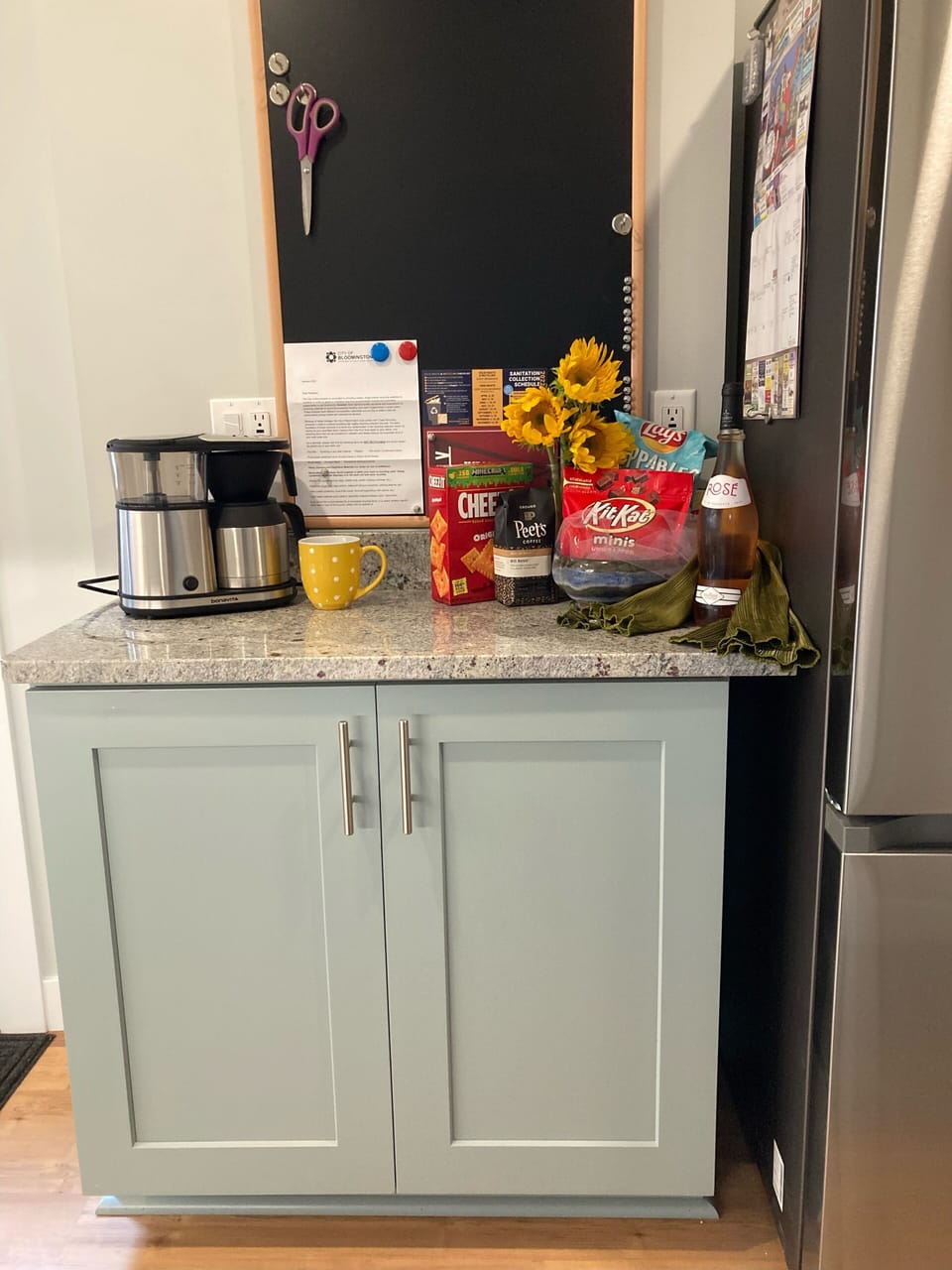Coffee bar & Welcome basket includes everything you need to settle in and relax 
