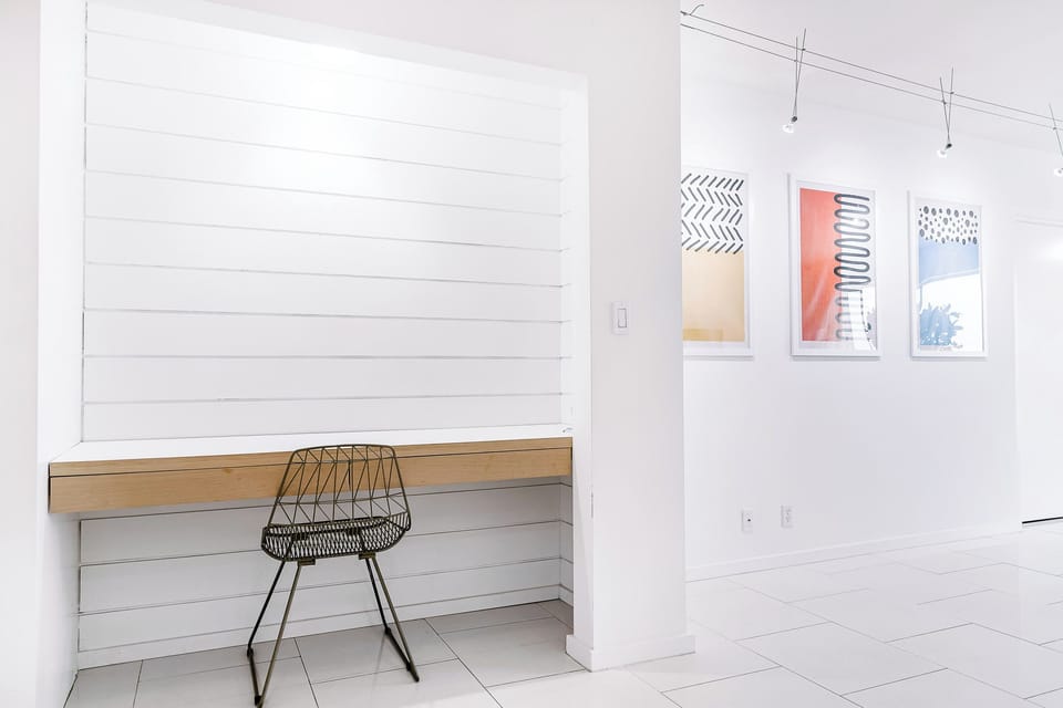 Designated study area offers a quiet place for productivity.