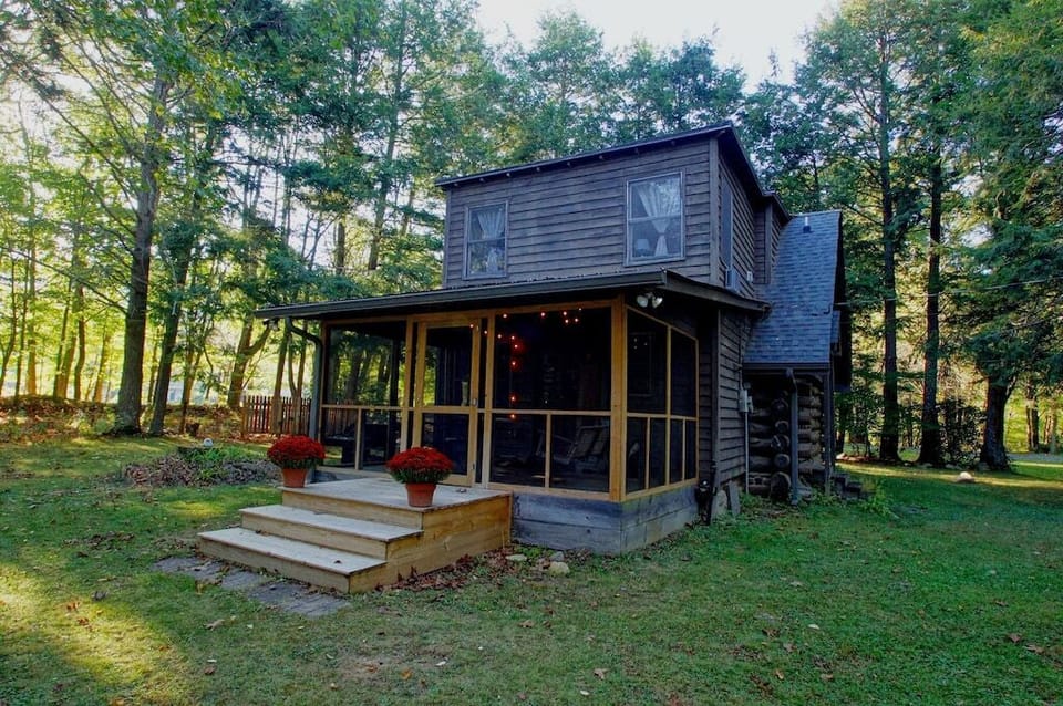 Enjoy your morning coffee and the sounds of nature on our screened-in porch!