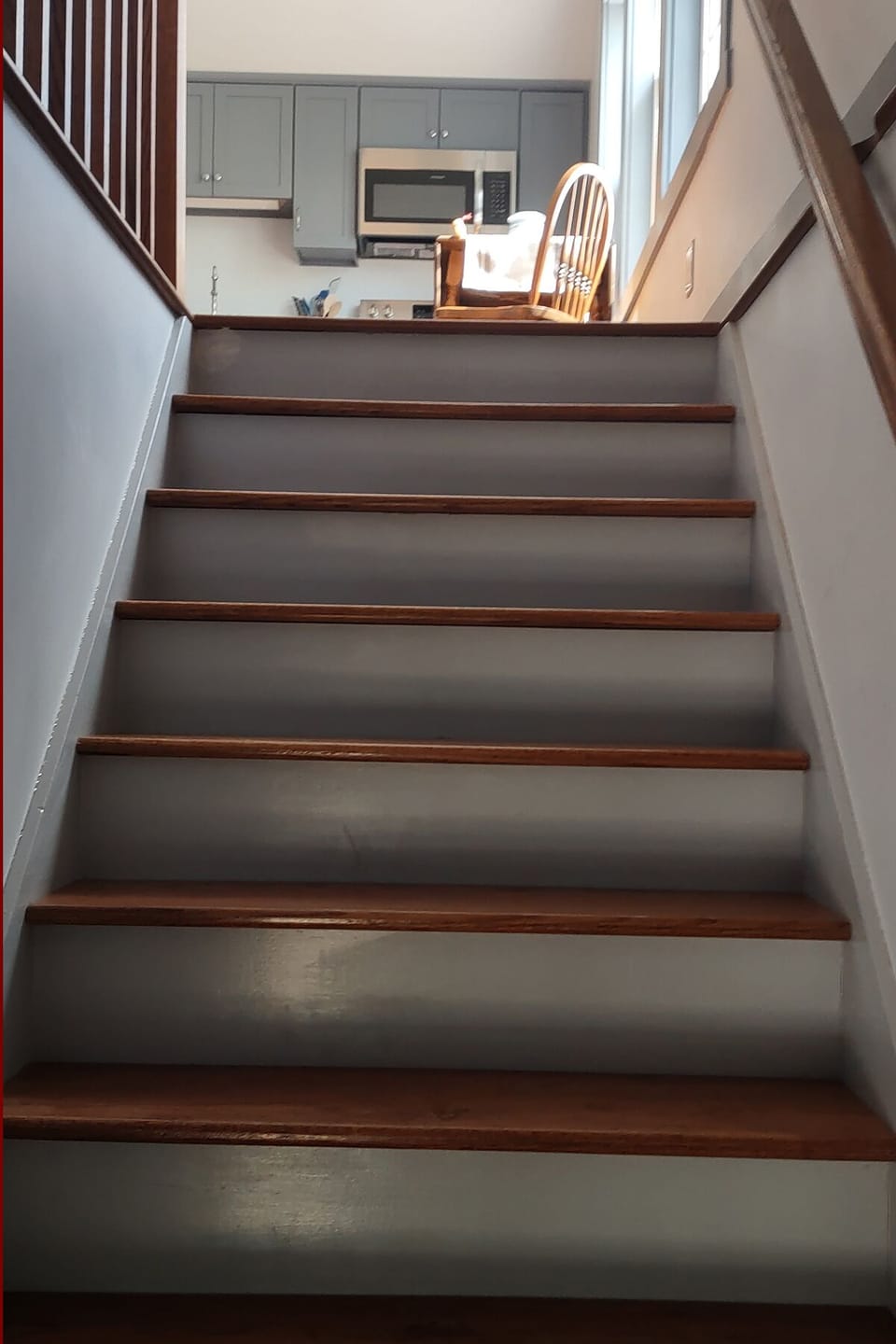 Stairs to loft apartment.