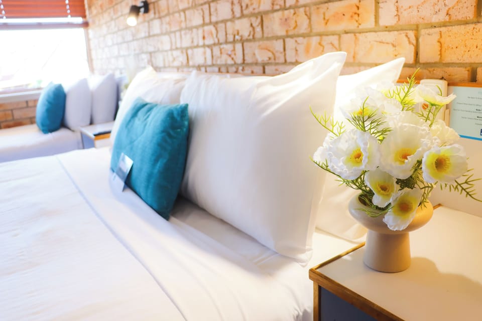Family Motel Room- Non-Pet Friendly | Premium bedding, pillowtop beds, minibar, in-room safe